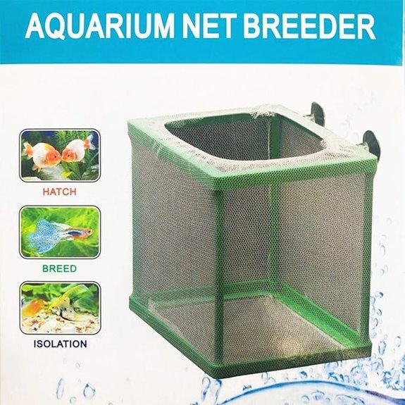 COMOK Fish Hatchery Breeder Box Aquarium Separation Net Green Square