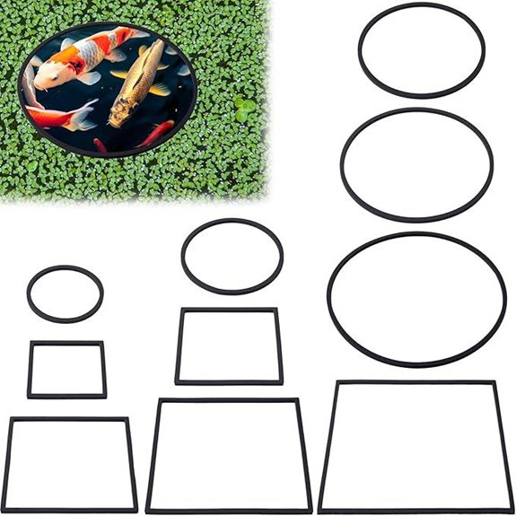 OIIKI 10 PCS Floating Aquarium Plant Corral & Fish Feeding Rings
