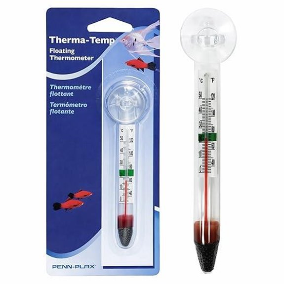 Penn-Plax Floating Aquarium Thermometer with Suction Cup