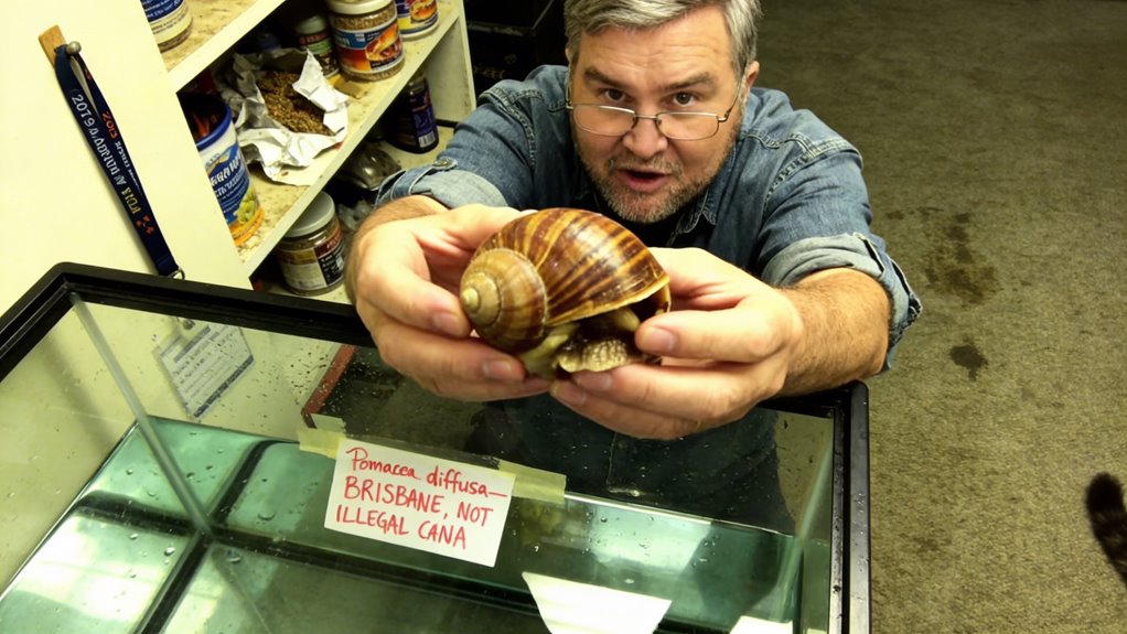 golden shell aquatic operculum snail