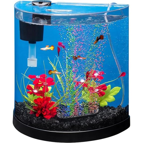 Tetra 3 Gallon Half Moon Aquarium Starter Kit
