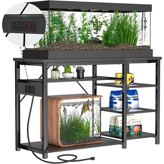 Heavy Duty 55-75 Gallon Fish Tank Stand with Storage