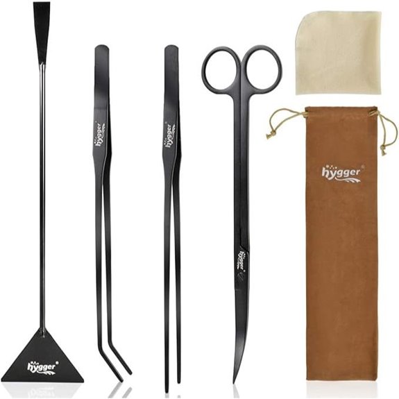 Hygger Aquarium Tool Kit with Tweezers Scissors Spatula