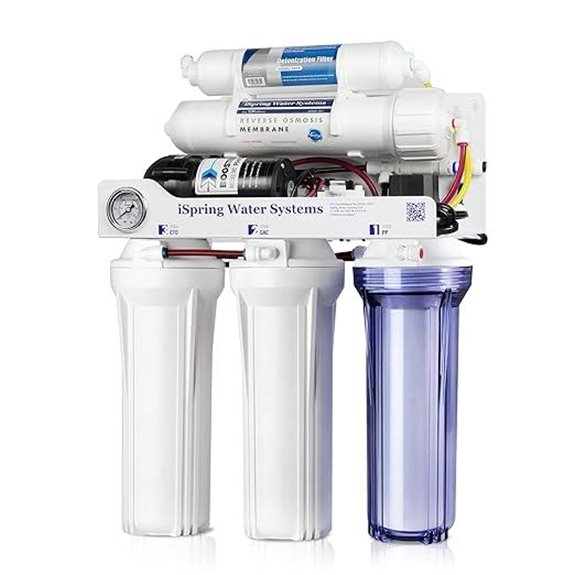 iSpring RCC1DP 5-Stage RO/DI Water Filter System for Aquariums