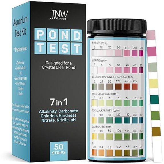 JNW Direct Pond Test Strips 7-in-1 Water Testing Kit