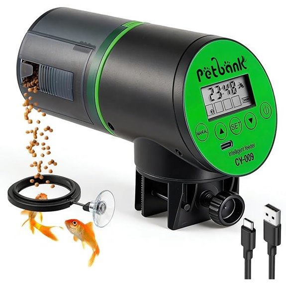 Automatic Fish Feeder with LCD Screen & USB Charging