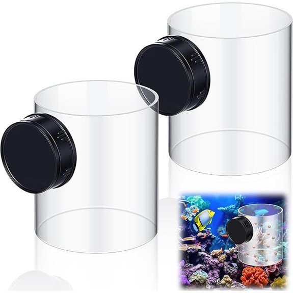 Beeveer 2 Pcs Magnetic Fish Tank Feeders