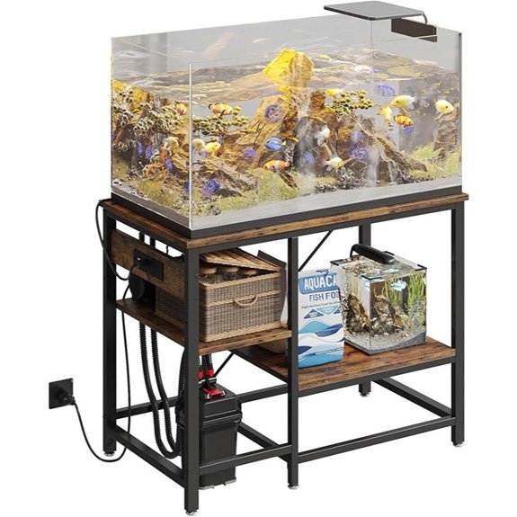 Bestier 40-50 Gallon Metal Fish Tank Stand with Storage