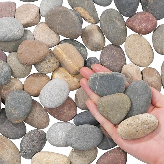 Natural River Rocks 5 lbs Mexican Beach Pebbles 2-3 Inch