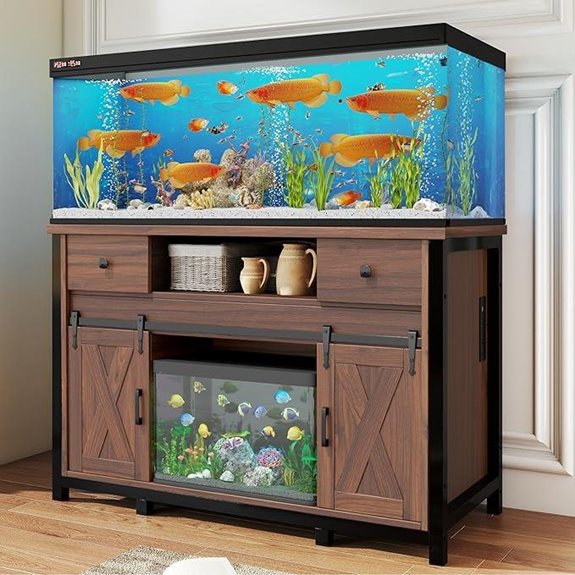 Miereirl Fish Tank Stand with Power Outlet (800 lb Capacity)