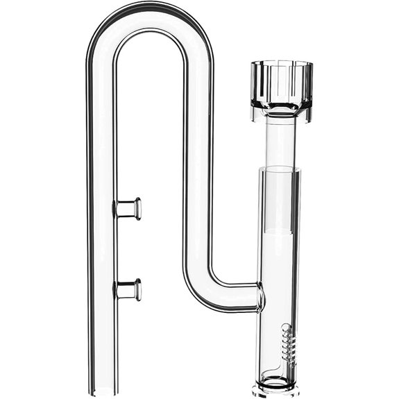 FZONE Aquairum Mini Glass Skimmer Lily Pipe for Mini and Nano Tank