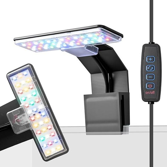 Mini Clip-On Aquarium Light with 3 Light Modes & 9-Level Brightness