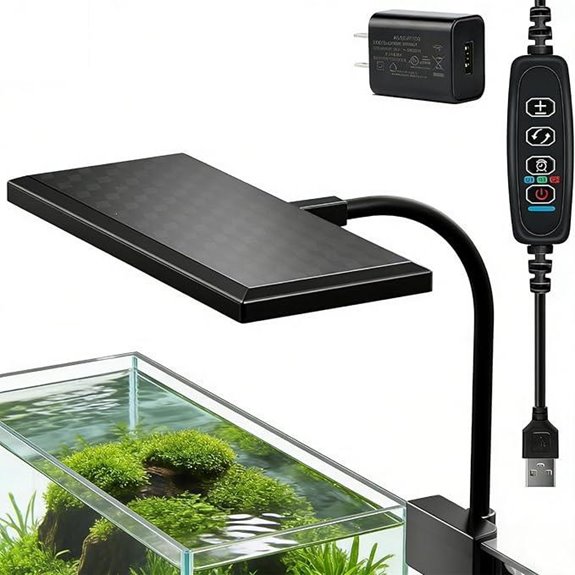 Mini Clip-On LED Aquarium Light with Timer & Dimmer