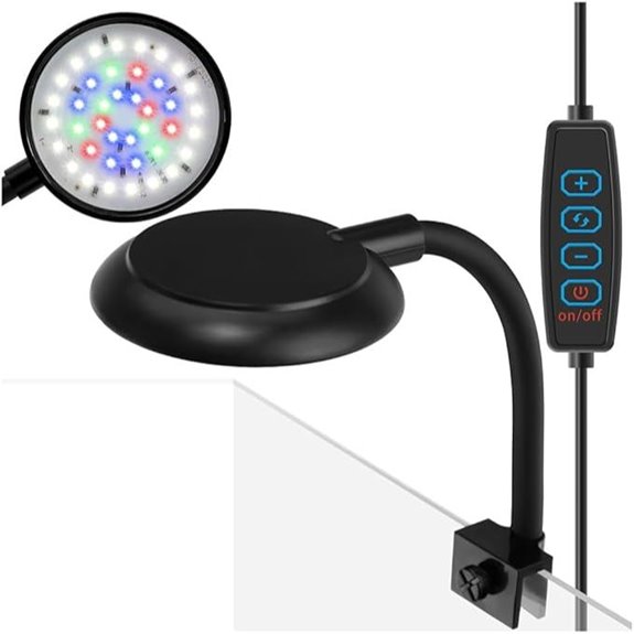 DaToo Mini Clip-On Aquarium Light for 1-3 Gallon Tanks