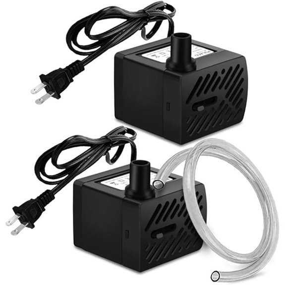 PULACO Mini Fountain Pump (50GPH 3W) 2-Pack