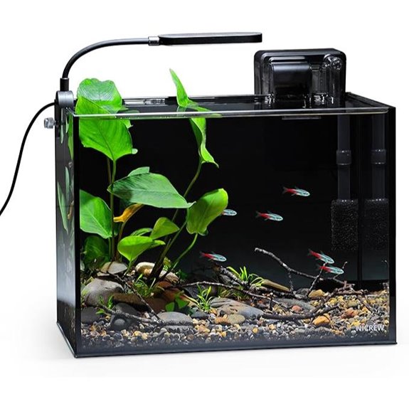 NICREW 2.5 Gallon Nano Nature Aquarium Kit with Light and Filter