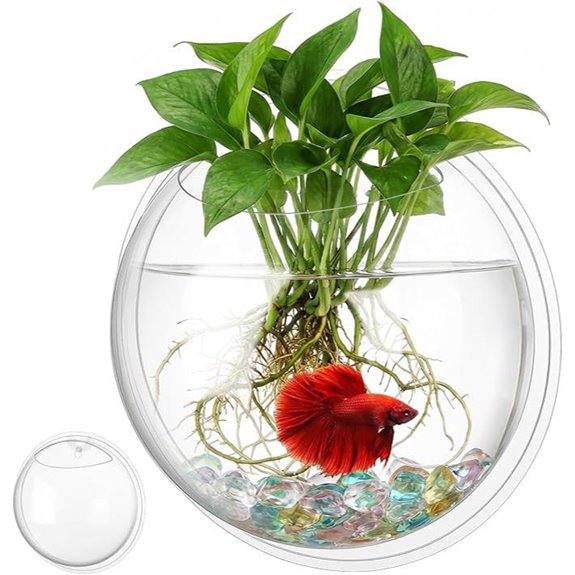 iplusmile 9-Inch Wall Mounted Fish Bowl