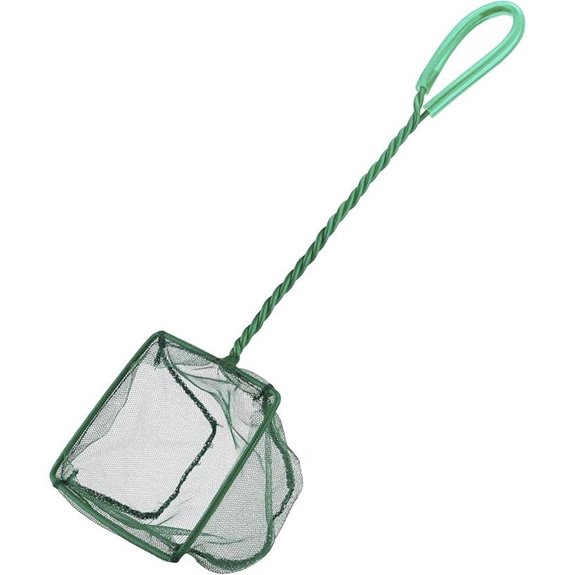 Pawfly Aquarium Fish Net with Braided Metal Handle