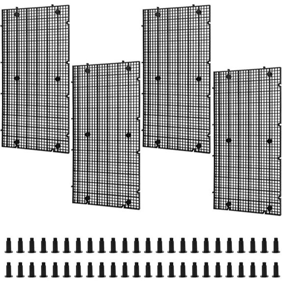 LINLAN 4-Piece Aquarium Grid Plastic with Brackets