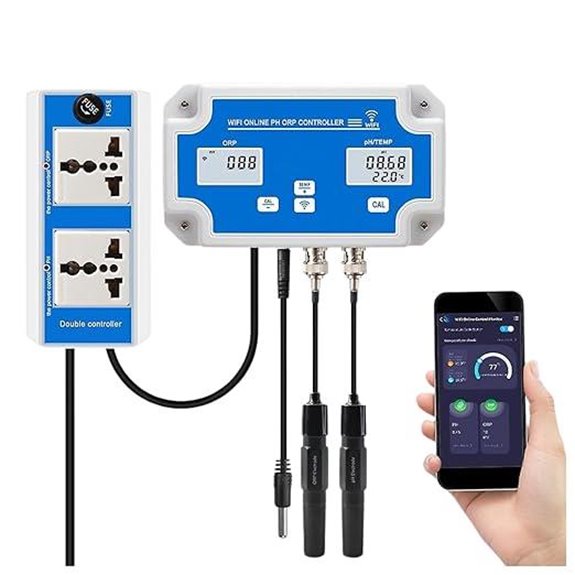 WiFi pH ORP Controller for Pools & Aquaculture