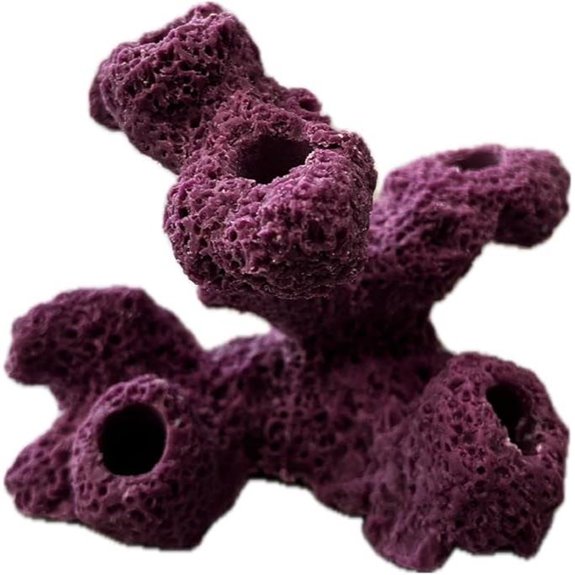 7 Hole Coral Frag Plug Rack for Reef Aquariums (Purple)