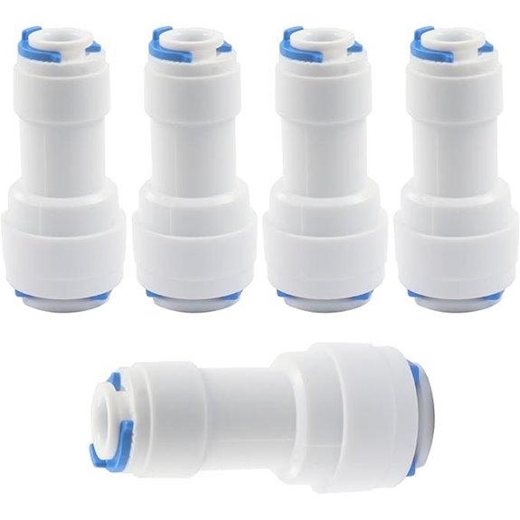 5 Pack Quick Straight Connector - 1/4 to 3/8 Push Fittings for Water Systems