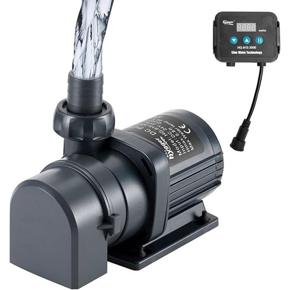 hygger 800GPH Quiet Submersible Water Pump for Aquariums Ponds (25W)