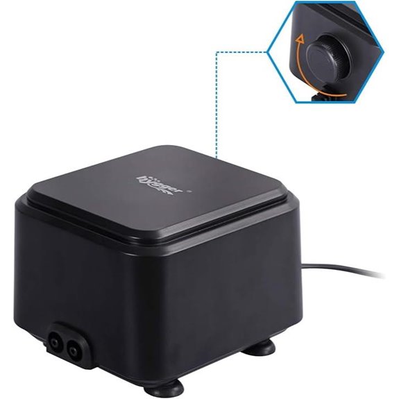 Hygger Quiet Adjustable Aquarium Air Pump
