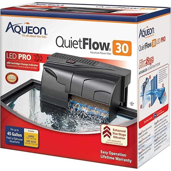 Aqueon QuietFlow 30 LED PRO Aquarium Filter (45 Gallon)