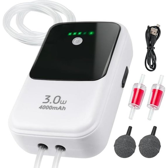 Ghosthorn Rechargeable Aquarium Air Pump with Universal Clip