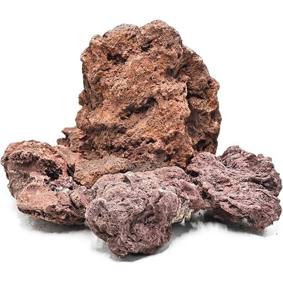 Red Lava Rock 4-6 for Aquariums & Terrariums (5lb 3pcs)