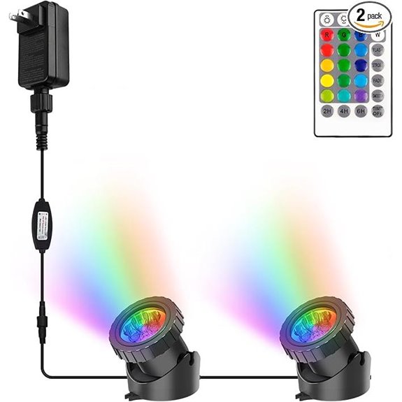 RGB Pond Lights with Remote Control (Set of 2)