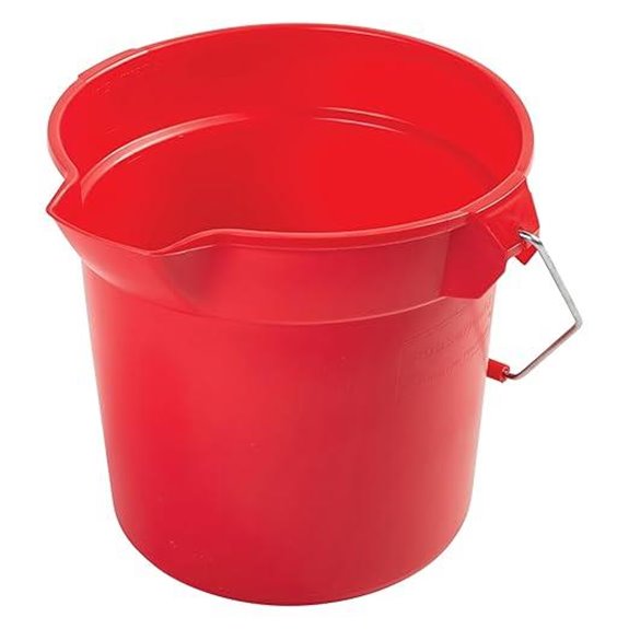 Rubbermaid 10-Quart Heavy-Duty Round Bucket Red