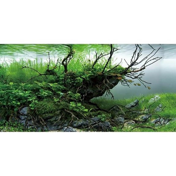 AWERT 48x24 Inch Seaweed Aquarium Background Vinyl