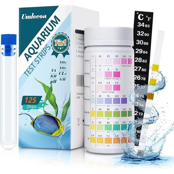Umlecoa 7-in-1 Aquarium Test Kit (125 Strips)