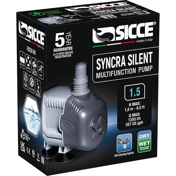 SICCE Syncra Silent 1.5 Submersible Water Pump 357 GPH