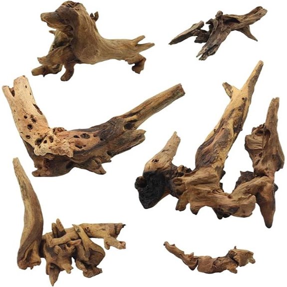 Driftwood Aquarium & Reptile Decor (6-Pack 2-8 Inch)