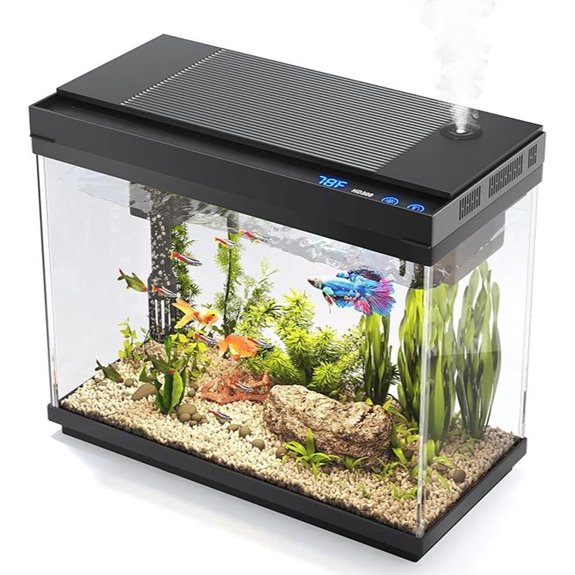 Vehipa 2.4 Gallon Smart Fish Tank with Humidifier