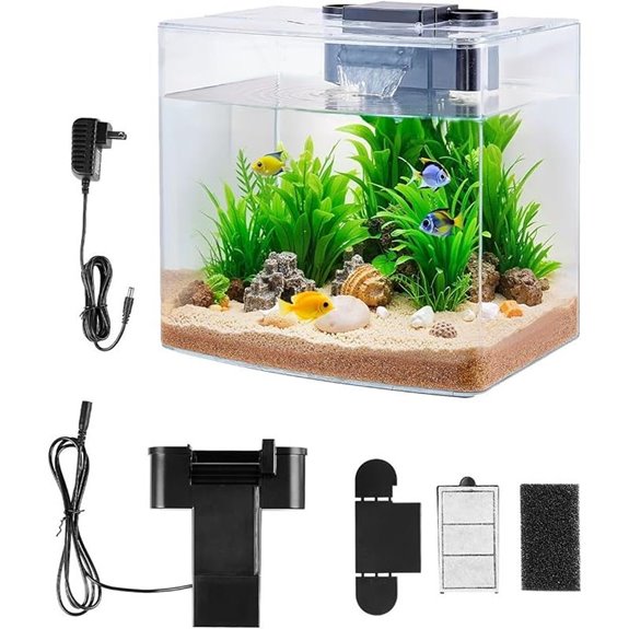 VEVOR 3.5 Gallon Arch Aquarium with Smart Lighting System