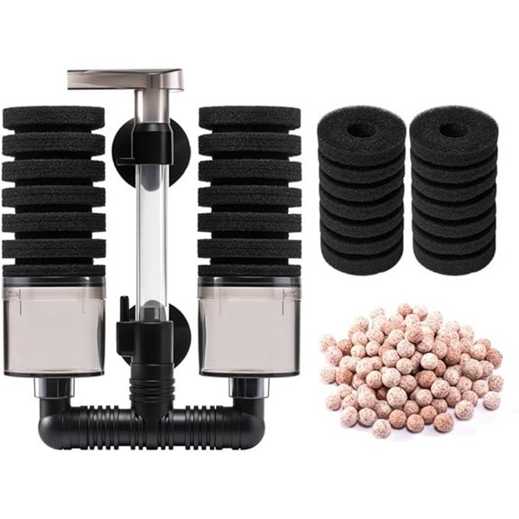 DaToo Aquarium Sponge Filter with Spare Sponges and Bio Media