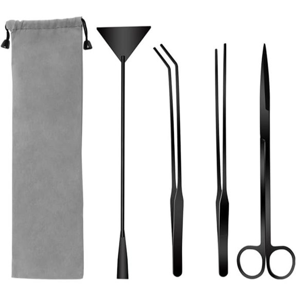 Catcan 4-in-1 Stainless Steel Aquarium Aquascape Tools Kit