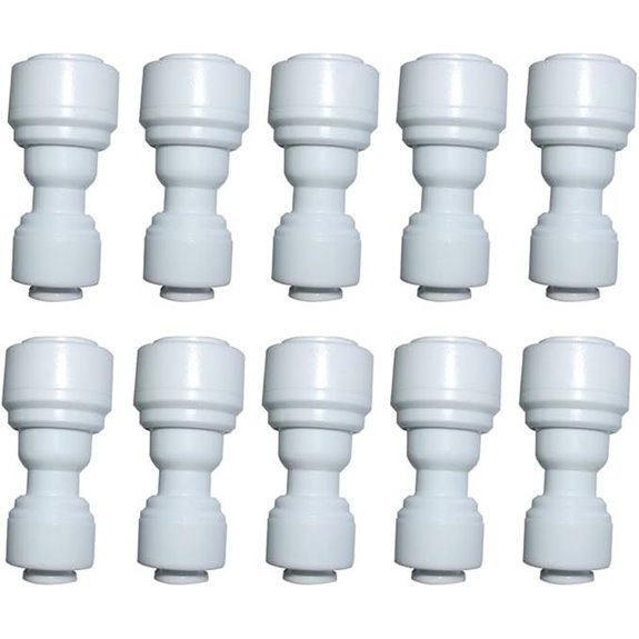 Reducing Straight Union 3/8 to 1/4 Quick Connector (10-Pack) for RO Water Filters