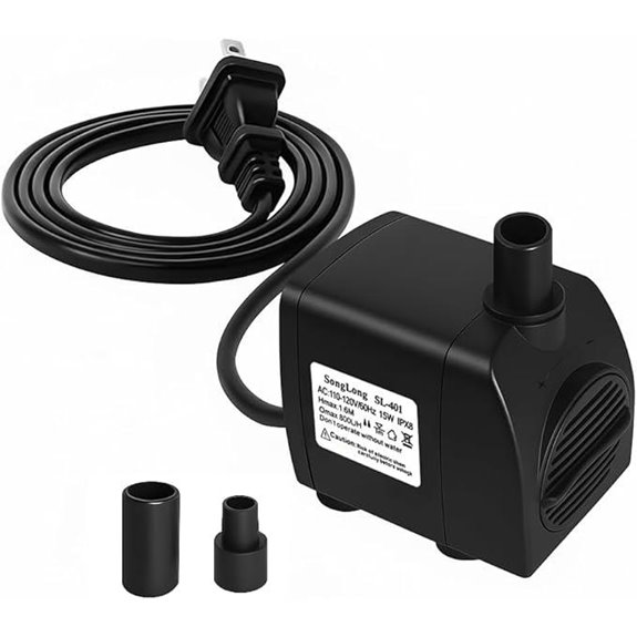 SongLong 200GPH Submersible Pump for Aquariums & Ponds