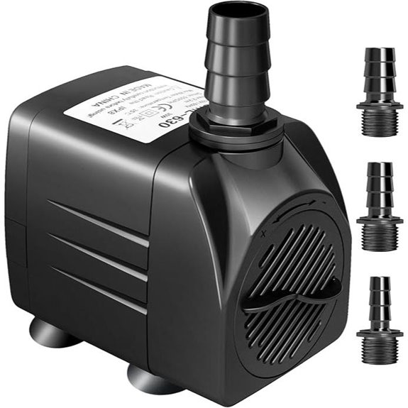 GROWNEER 550GPH Submersible Fountain Water Pump (30W)