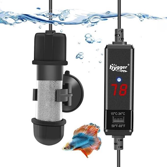 Hygger Submersible Aquarium Heater with LED Display