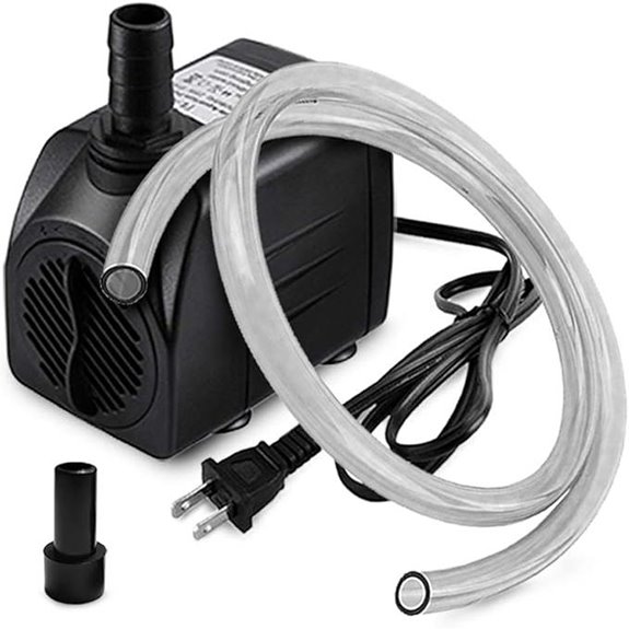 PULACO 160GPH Submersible Fountain Pump with Tubing
