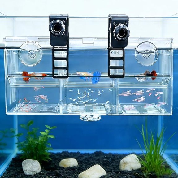 Fish Breeder Box with Suction Cups & Hook