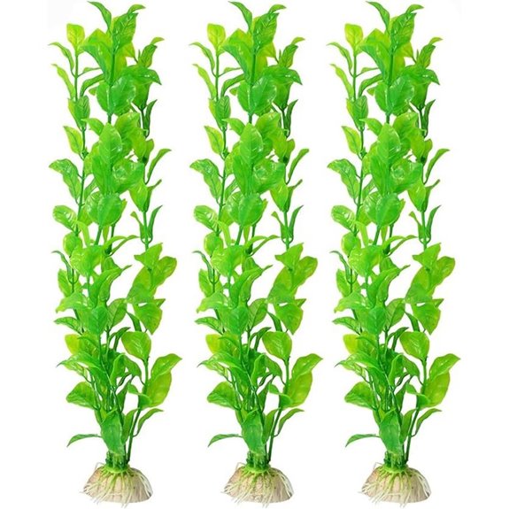 SunGrow Plastic Aquarium Plant Set (3 Pcs)