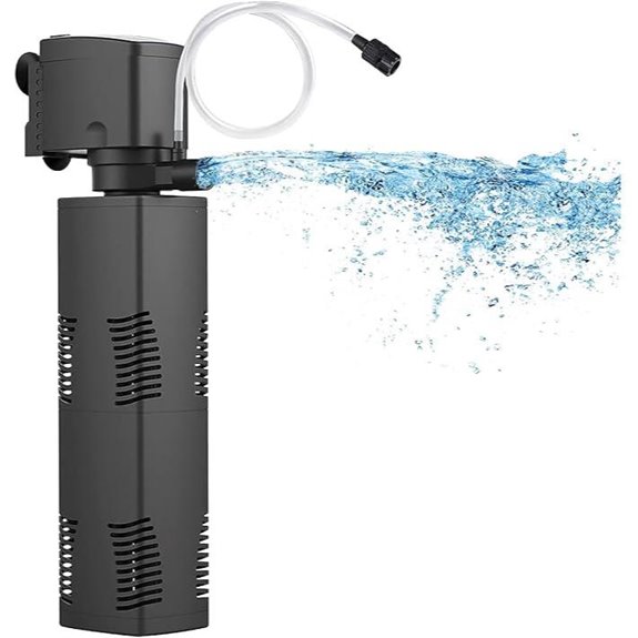 Tarkarium Aquarium Filter for 55-150 Gal. Tanks (300GPH 4-in-1)