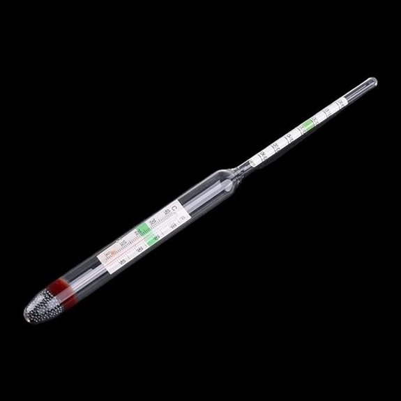 Glass Hydrometer with Thermometer for Salt Water Salinity Testing 20cm